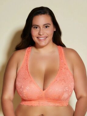 CosaBella Never Say Never Ultra Curvy Racie Racerback Bralette Coral Breeze